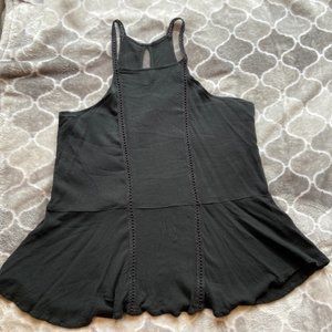 Black High Neck Tank Top
